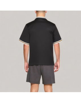 Summer College Style Contrast Color Short Sleeve POLO Shirt 