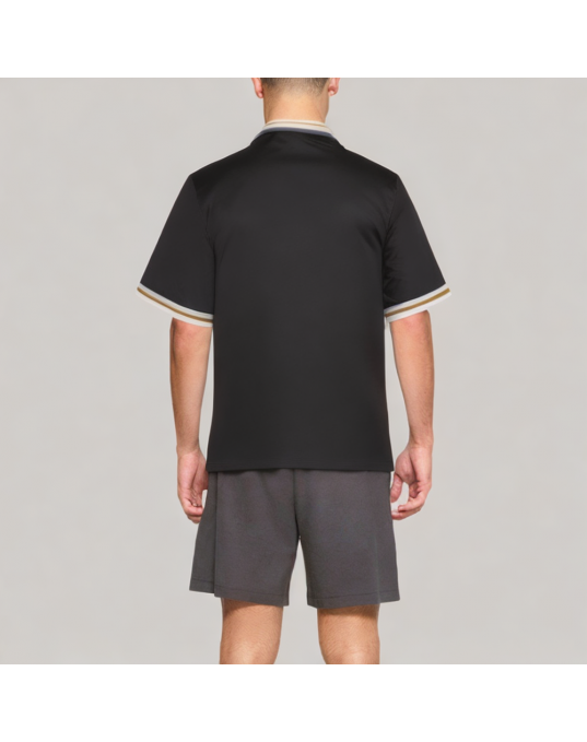 Summer College Style Contrast Color Short Sleeve POLO Shirt 