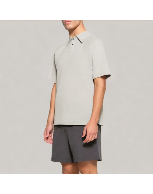 Solid Color Retro Short-Sleeved Polo Shirt 