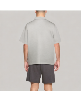 Solid Color Retro Short-Sleeved Polo Shirt 
