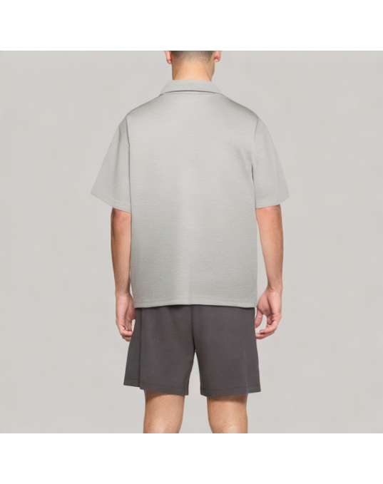 Solid Color Retro Short-Sleeved Polo Shirt 