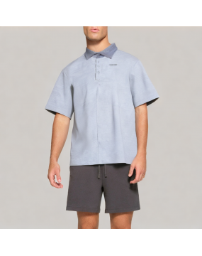 Contrasting Plaid Polo Shirt 