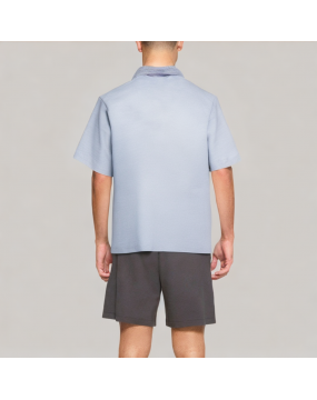 Contrasting Plaid Polo Shirt 