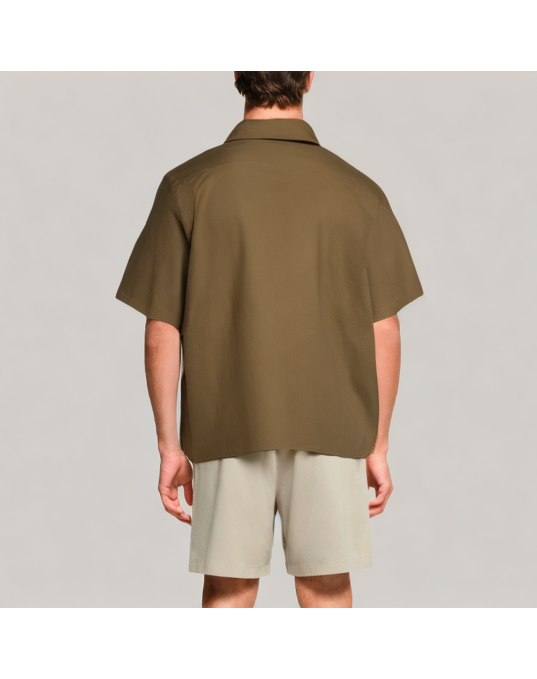 Men's Retro Solid Color Short Sleeve POLO Shirt 