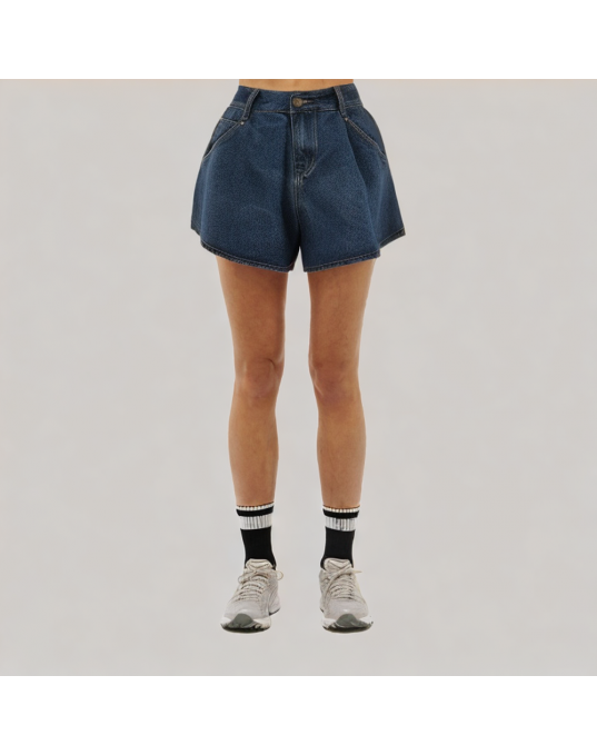 Retro High Waisted Denim Shorts 