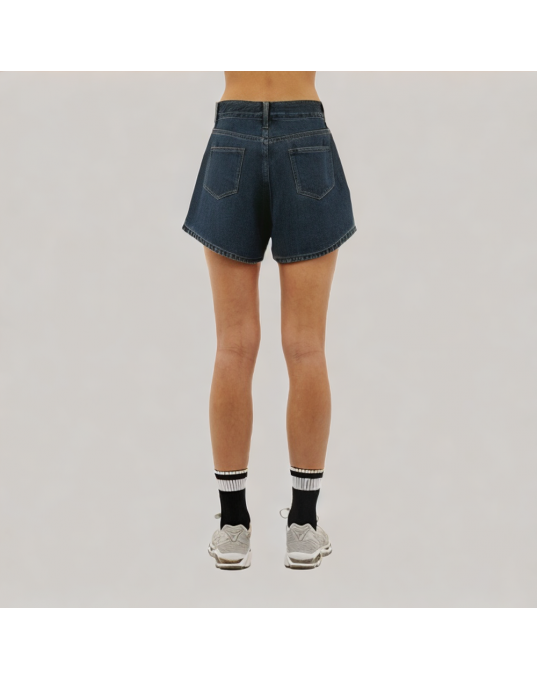 Retro High Waisted Denim Shorts 