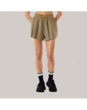 Women's Casual Pleated Suit Shorts 