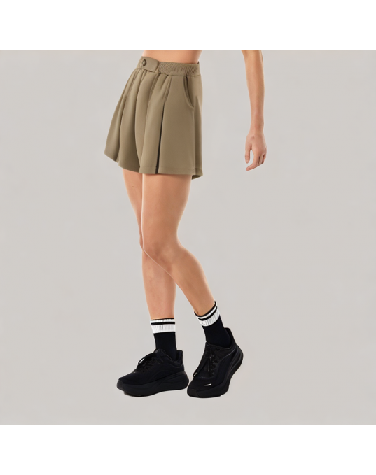 Women's Casual Pleated Suit Shorts 