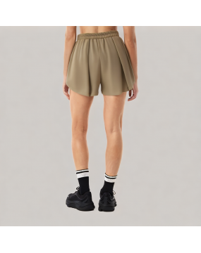 Women's Casual Pleated Suit Shorts 
