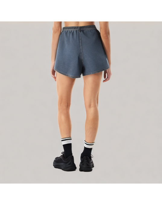 Loose Blue A Line Denim Shorts 