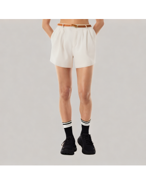 Simple Commuting High Waist Wide Leg Shorts 