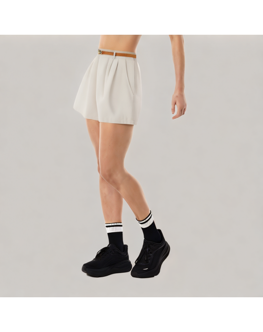 Simple Commuting High Waist Wide Leg Shorts 