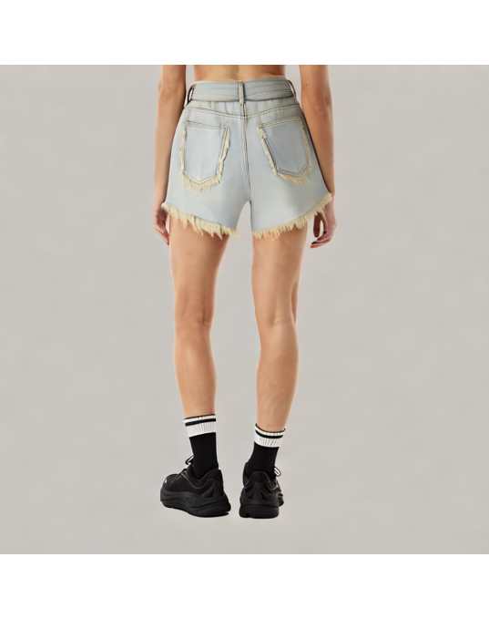 Retro Classic Ripped Raw Edge Shorts 