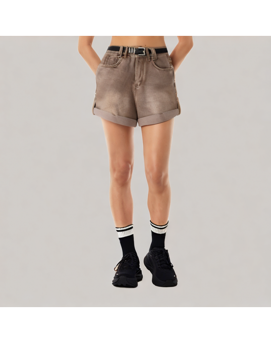 High Quality Wide Leg Denim A Line Shorts 