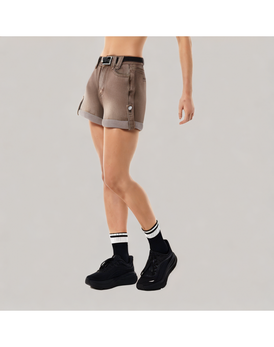 High Quality Wide Leg Denim A Line Shorts 