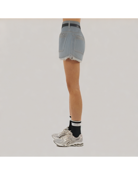 Summer Raw Edge A Line Wide Leg Shorts 