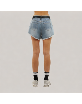 Summer Raw Edge A Line Wide Leg Shorts 
