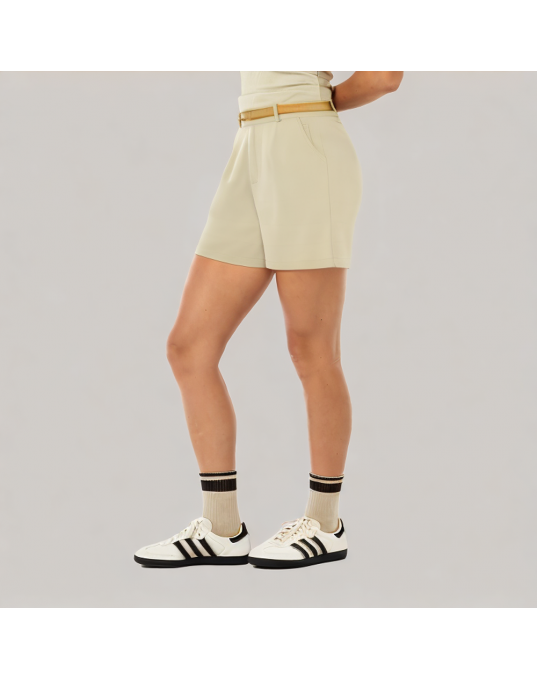 Versatile High Waisted Suit Shorts
