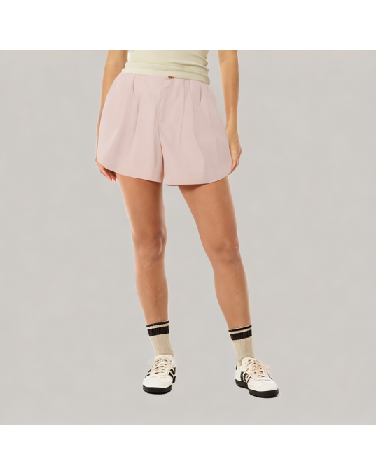 Pink Wide Leg Casual Shorts 