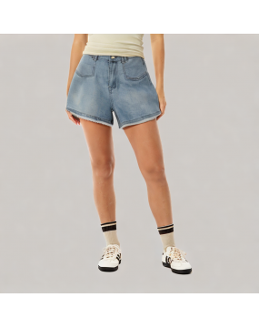 Denim Lace Shorts 