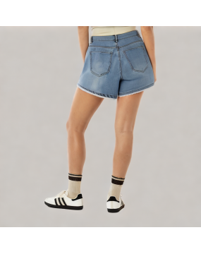 Denim Lace Shorts 
