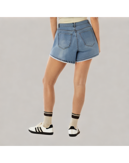 Denim Lace Shorts 
