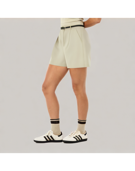 Retro Commuter High Waist Wide Leg Shorts 