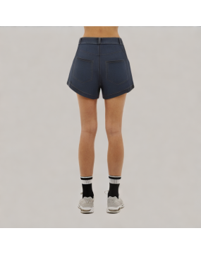 Irregular High Waist Denim Shorts
