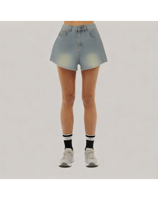 Slimming Loose Wide Leg Denim Shorts 