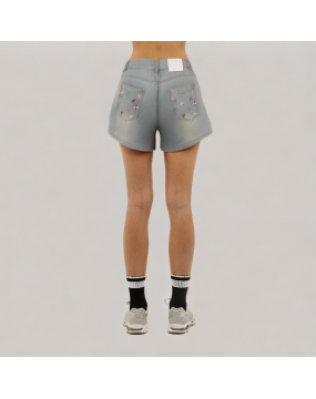 Slimming Loose Wide Leg Denim Shorts 