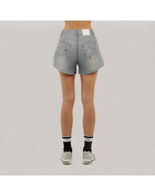 Slimming Loose Wide Leg Denim Shorts 