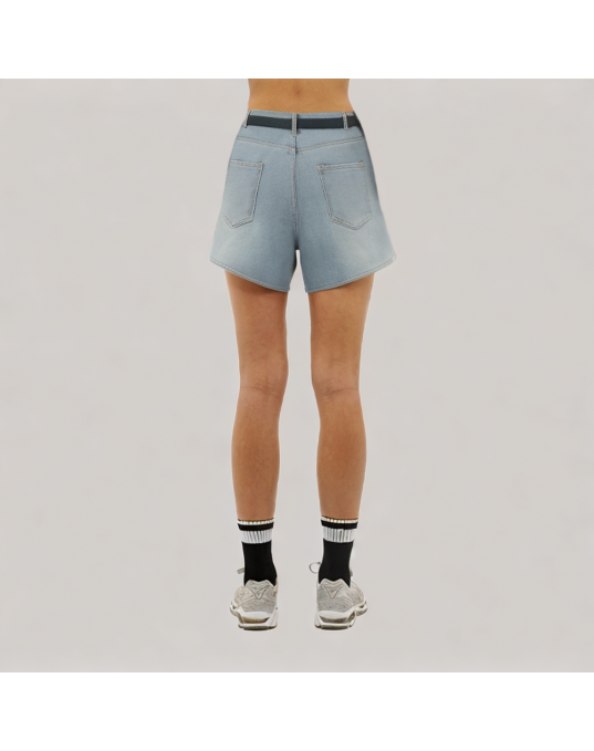 Niche Split High Waist Denim Shorts 