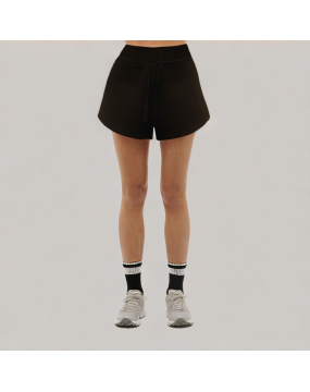 Black Summer Drawstring Casual Shorts 