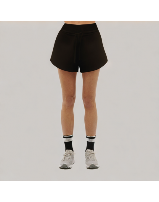 Black Summer Drawstring Casual Shorts 