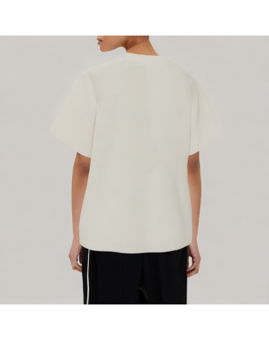 Small Flying Sleeve Round Neck Short Sleeve T Shirt 
