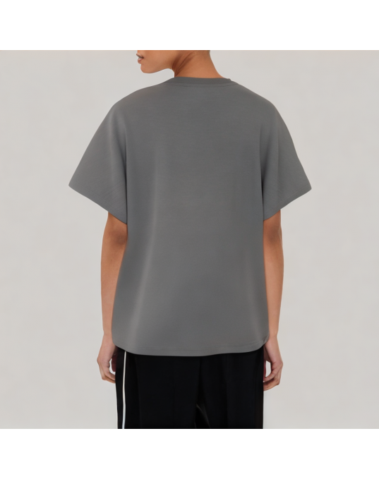 Irregular Round Neck Short Sleeved T Shirt
