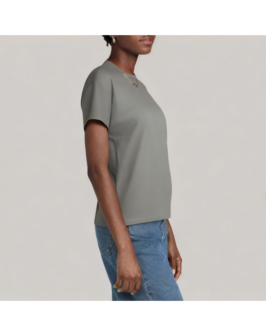 Irregular Hem Round Neck T Shirt 