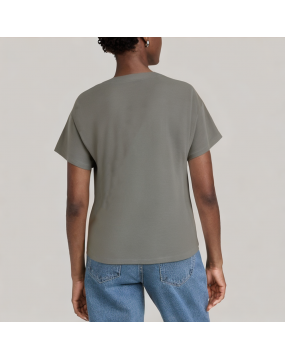 Irregular Hem Round Neck T Shirt 