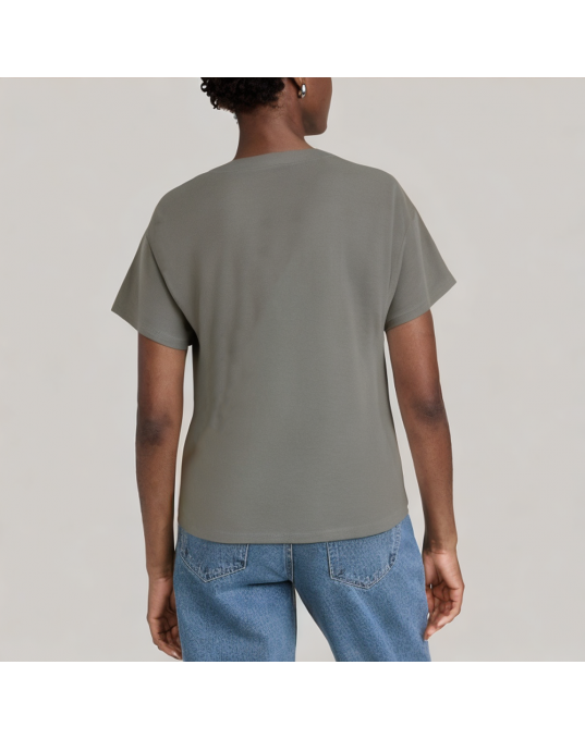Irregular Hem Round Neck T Shirt 