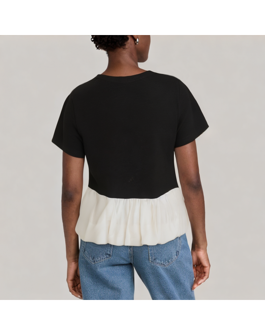 Fake Two Piece Splicing Short Sleeved T Shirt 
