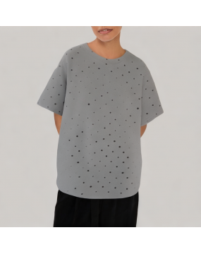 Summer Polka Dot Round Neck T shirt 