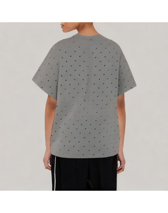 Summer Polka Dot Round Neck T shirt 