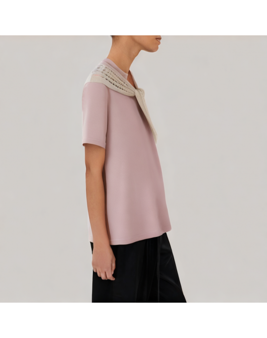 Women's Shawl Short Sleeve T shirt