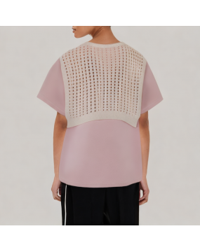 Women's Shawl Short Sleeve T shirt