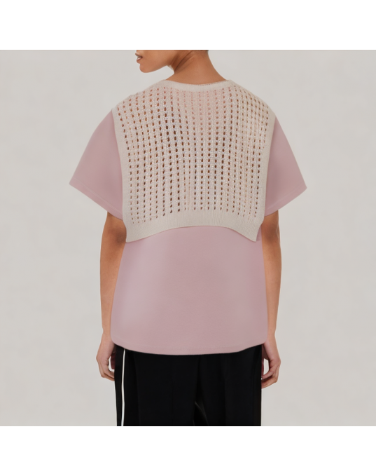 Women's Shawl Short Sleeve T shirt