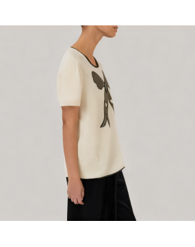 Summer Daily Knitted Short Sleeved T Shirt 