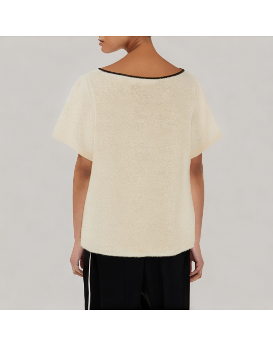 Summer Daily Knitted Short Sleeved T Shirt 
