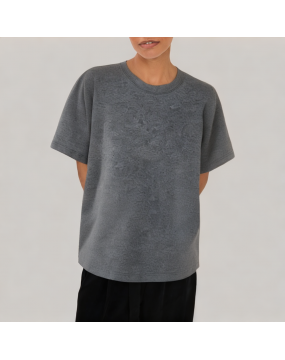 Dark Grey All Match Short Sleeved T Shirt 