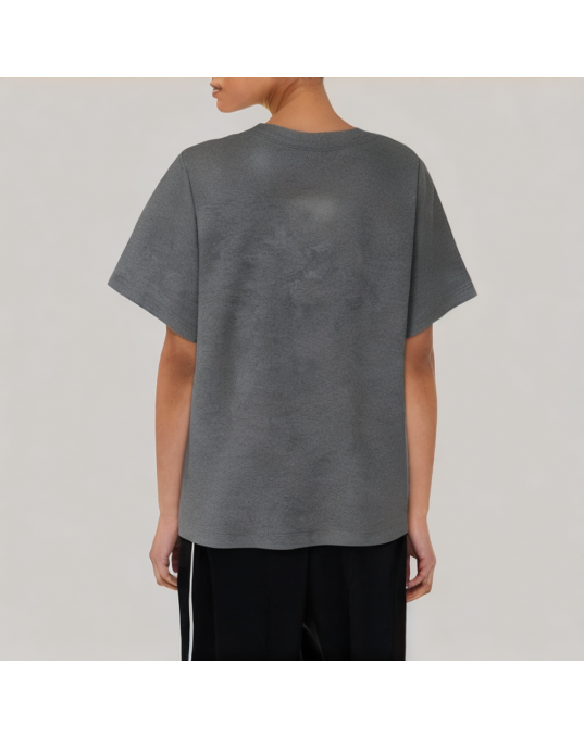 Dark Grey All Match Short Sleeved T Shirt 