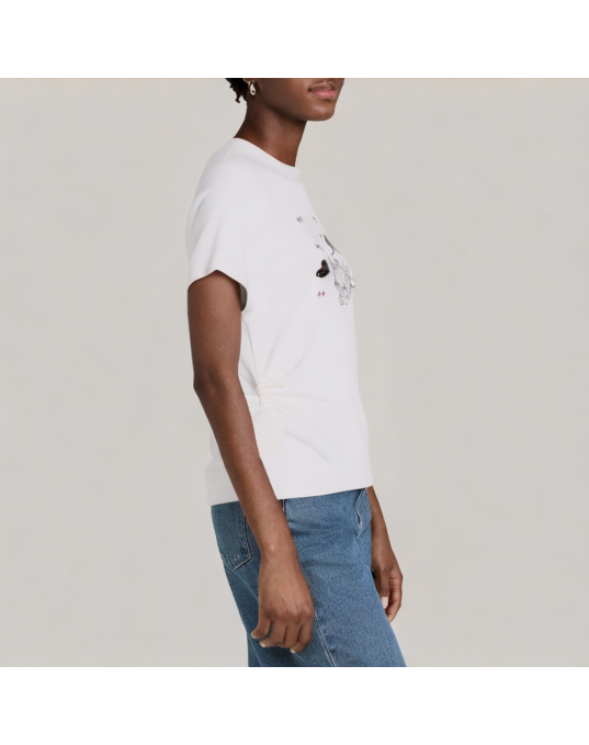 Drawstring Design Short Sleeved T Shirt 